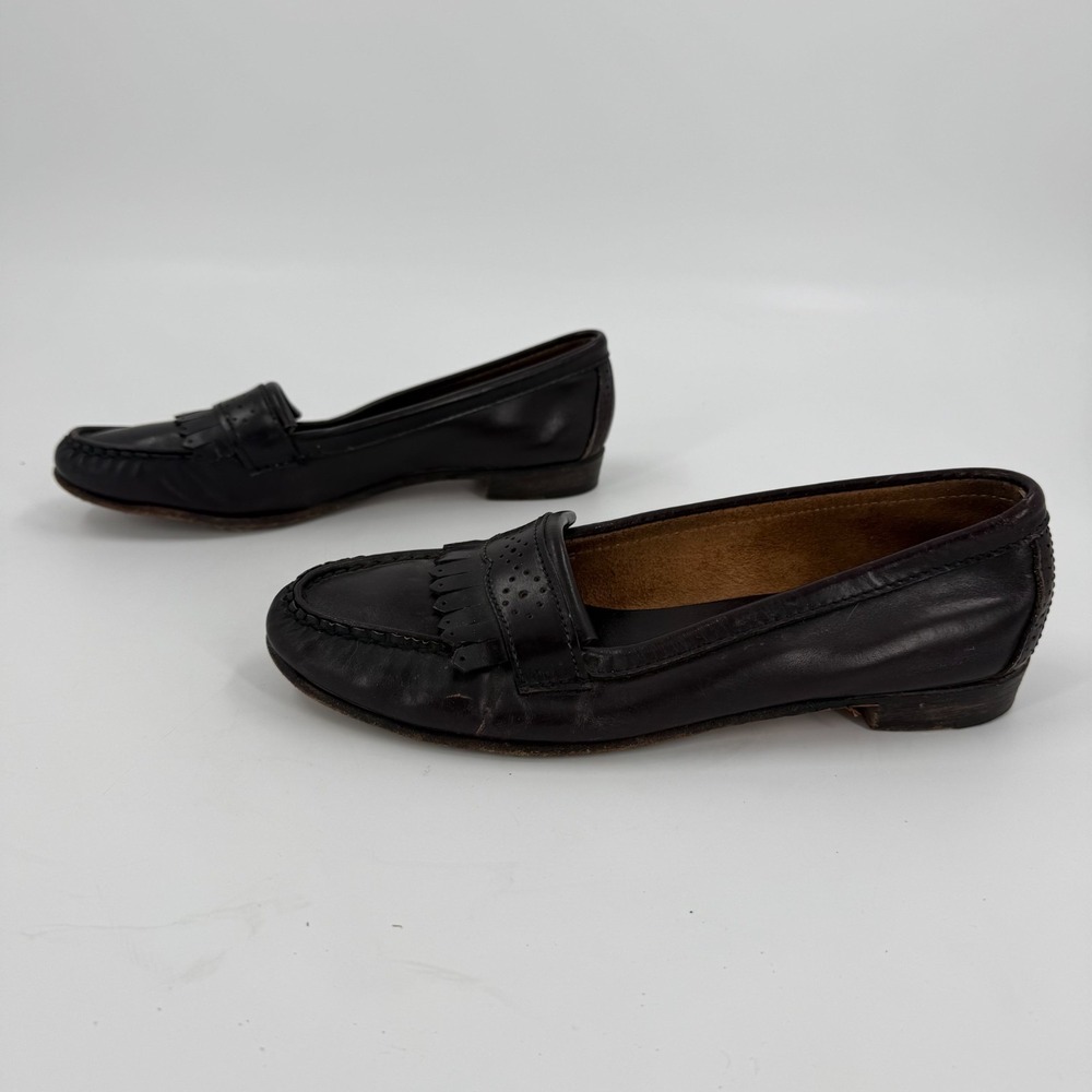 Sebago Penny Loafers Womens Size 9S Black Leather Kiltie Moc Toe Comfort Slip On